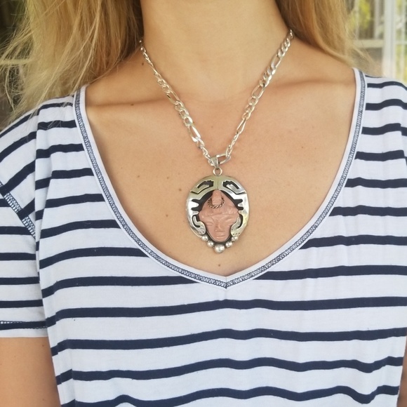 Rare Sterling silver taxco necklace pend - Picture 1 of 3